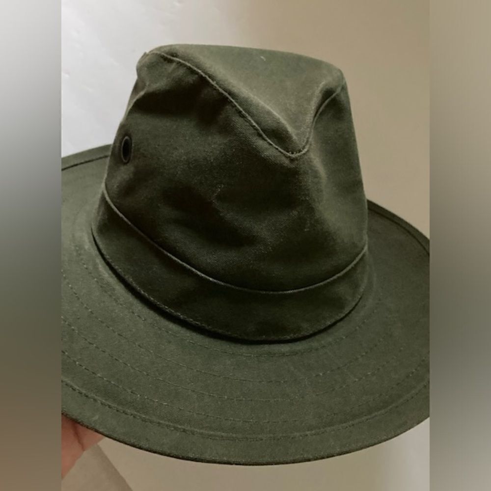 Adult Olive Green Fedora Hat by The Hat Factory New Zealand Wide Brim Outdoor - Picture 2 of 10